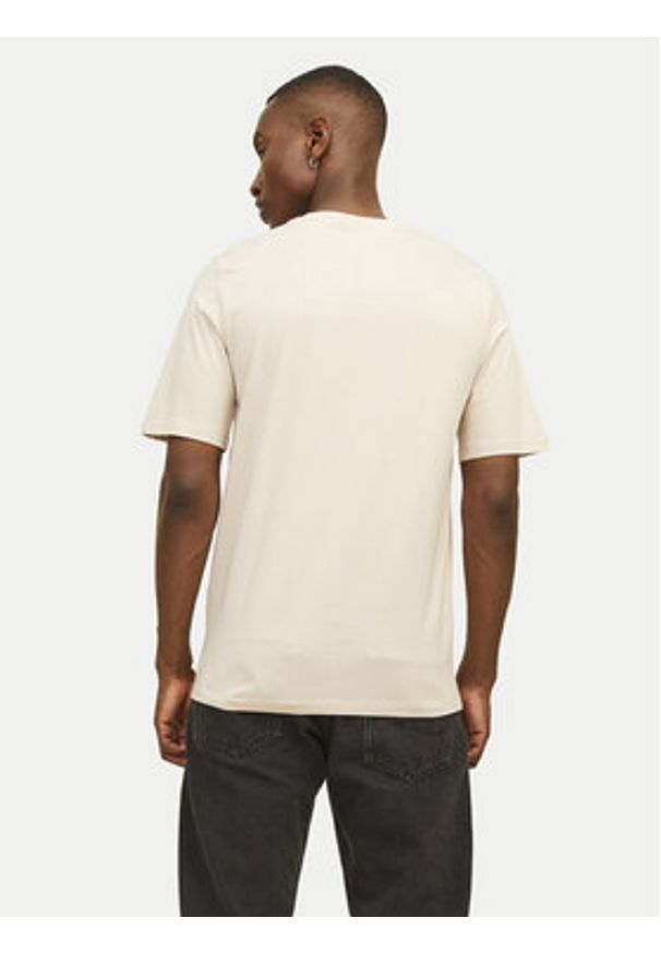 Jack & Jones T-Shirt Oragnic Basic 12156101 Beżowy Regular Fit. Kolor: beżowy. Materiał: bawełna