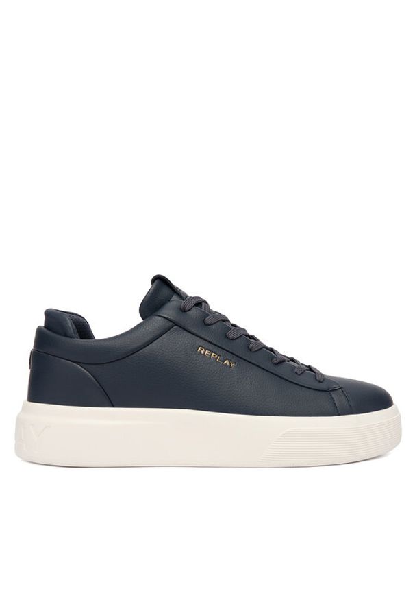 Replay - REPLAY Sneakersy GMZ7O .000.C0001L Granatowy. Kolor: niebieski. Materiał: skóra