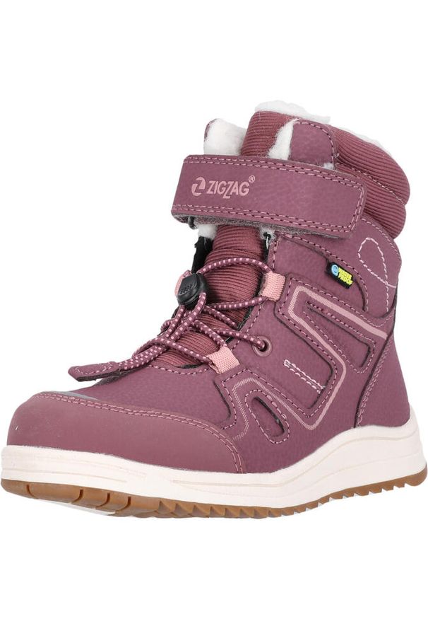 ZigZag - Dziecięce buty zimowe Zigzag Rincet. Zapięcie: rzepy. Kolor: szary, wielokolorowy, fioletowy, brązowy, niebieski. Szerokość cholewki: normalna. Sezon: zima. Sport: turystyka piesza