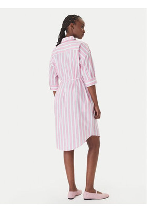 JOOP! Jeans Sukienka koszulowa Dua 30102576 Różowy Regular Fit. Kolor: różowy. Materiał: bawełna. Typ sukienki: koszulowe