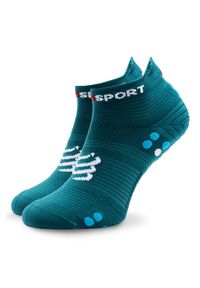 Compressport Skarpety Niskie Unisex Pro Racing Socks v4.0 Run Low XU00047B Zielony. Kolor: zielony. Materiał: poliamid, materiał. Sport: bieganie