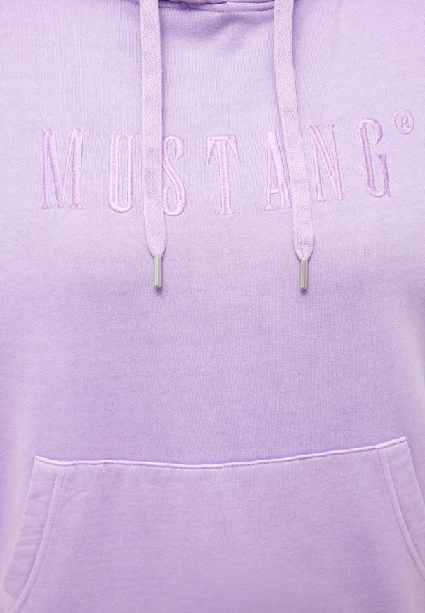 Mustang - Damska bluza z kapturem MUSTANG Margo Regal Orchid 1014961 8174. Typ kołnierza: kaptur