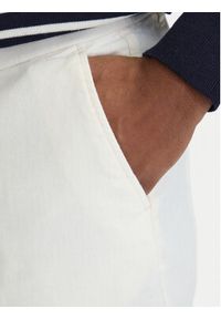 TOMMY HILFIGER - Tommy Hilfiger Chinosy Denton MW0MW42337 Biały Straight Fit. Kolor: biały. Materiał: len #4