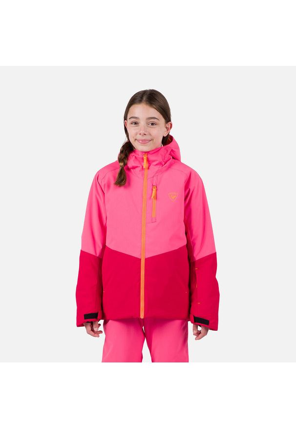 Kurtka narciarska dziecięca Rossignol Wispile. Kolor: różowy. Sezon: zima. Sport: narciarstwo