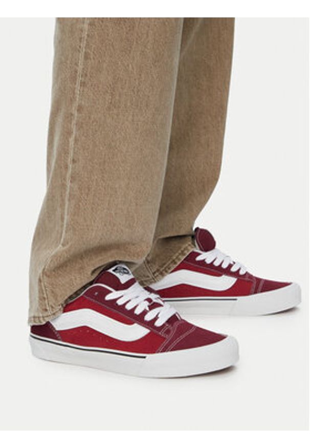 Vans Tenisówki Knu Skool VN000D22BRD1 Bordowy. Kolor: czerwony. Materiał: skóra, zamsz