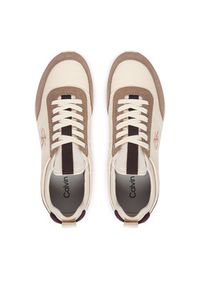 Calvin Klein Sneakersy Retro Runner Lace Up Sock YW0YW02060 Kremowy. Kolor: kremowy. Materiał: materiał #4