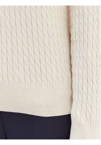 TOMMY HILFIGER - Tommy Hilfiger Sweter WW0WW44987 Beżowy Regular Fit. Kolor: beżowy. Materiał: bawełna #3