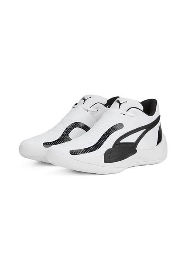 Buty koszykarskie męskie Puma Rise Nitro. Zapięcie: sznurówki. Kolor: biały. Materiał: materiał, tkanina, syntetyk. Szerokość cholewki: normalna