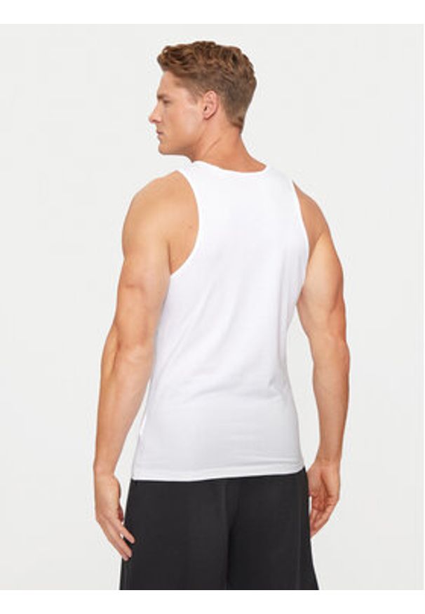 Guess Tank top U97M02 KCD31 Biały Regular Fit. Kolor: biały. Materiał: bawełna