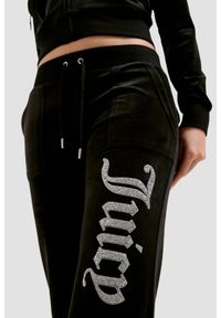 Juicy Couture - JUICY COUTURE Czarne damskie spodnie dresowe Layla Caviar Trackpant, Rozmiar XS. Kolor: czarny. Materiał: dresówka #7