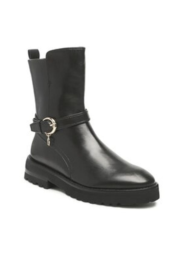 Aigner Botki Ava 15G 1222090 Czarny. Kolor: czarny. Materiał: skóra