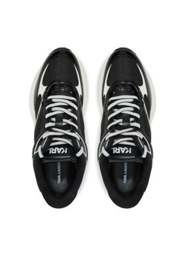 Karl Lagerfeld - KARL LAGERFELD Sneakersy Komet Wedge KL65724A Czarny. Kolor: czarny. Materiał: skóra