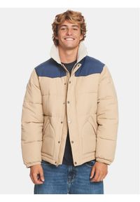 Quiksilver Kurtka puchowa The Puffer Jckt EQYJK03981 Beżowy Regular Fit. Kolor: beżowy. Materiał: bawełna