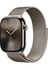 APPLE - Smartwatch Apple Watch 10 GPS + Cellular 46mm Natural Titanium Milanese Loop M/L Szary (MWYC3ET/A). Rodzaj zegarka: smartwatch. Kolor: szary