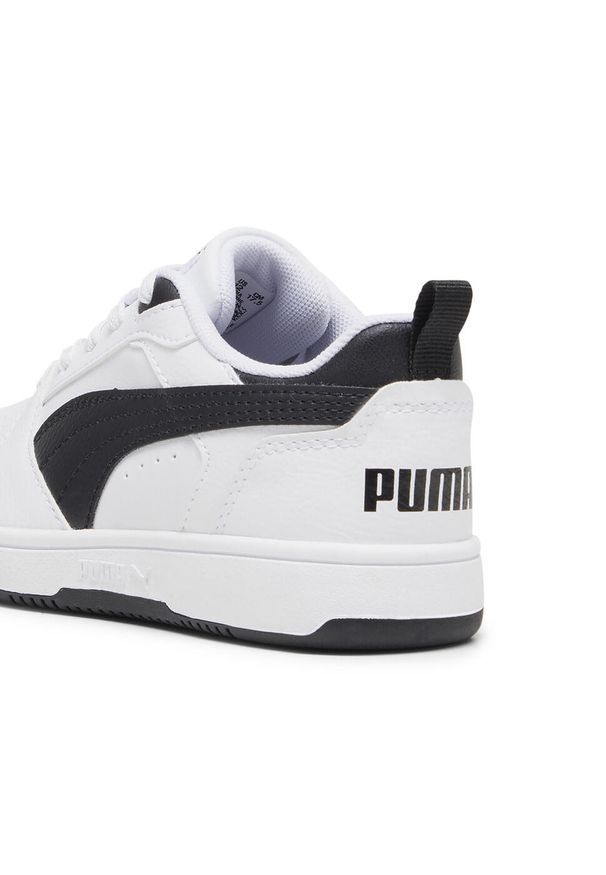 Puma - Dziecięce sneakersy Rebound V6 Lo PUMA White Black. Kolor: czarny, biały, wielokolorowy. Sport: bieganie