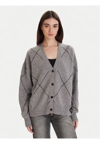 ViCOLO Kardigan 77070F Szary Regular Fit. Kolor: szary. Materiał: wełna #1