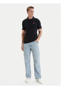Guess Polo F6GP03 K9WF1 Czarny Slim Fit. Typ kołnierza: polo. Kolor: czarny. Materiał: bawełna #3