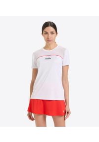 Koszulka tenisowa damska Diadora L. SS Core T-Shirt. Kolor: czerwony, wielokolorowy, biały. Sport: tenis