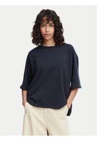 Beverly Hills Polo Club T-Shirt P-SS26W-TS0081 Granatowy Oversize. Typ kołnierza: polo. Kolor: niebieski. Materiał: bawełna #1