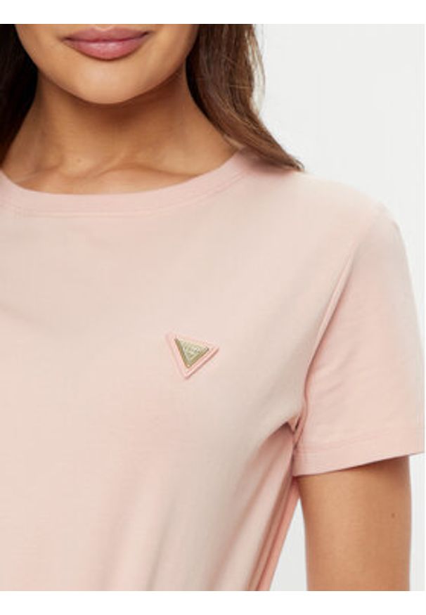 Guess T-Shirt V4YI09 J1314 Różowy Oversize. Kolor: różowy. Materiał: bawełna