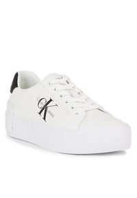 Calvin Klein Jeans Sneakersy Bold Vulc Flatform Laceup Lth Wn YW0YW00821 Biały. Kolor: biały. Materiał: skóra #3
