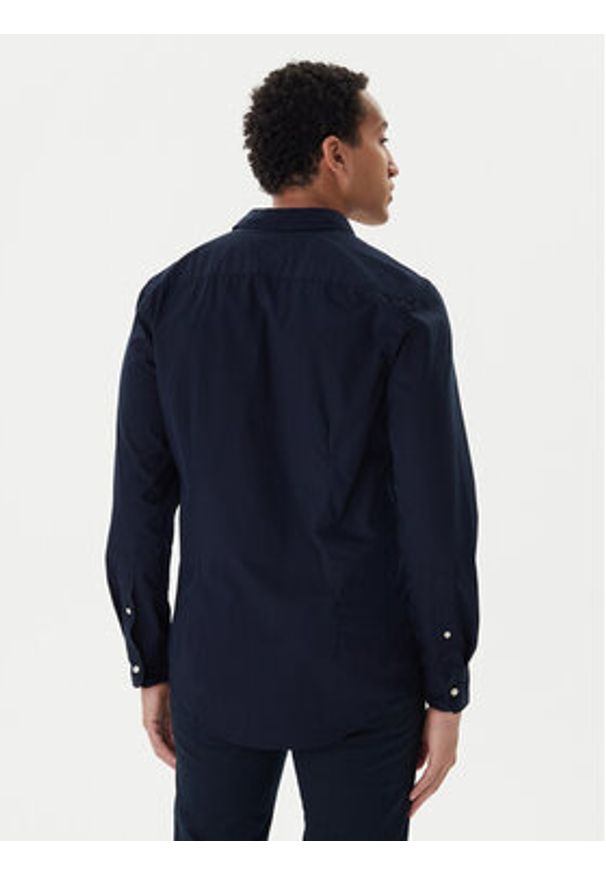 TOMMY HILFIGER - Tommy Hilfiger Koszula MW0MW40460 Granatowy Slim Fit. Kolor: niebieski. Materiał: bawełna