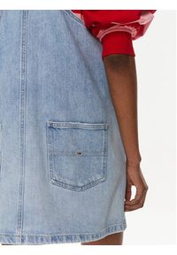 Tommy Jeans Sukienka jeansowa Pinafore DW0DW17678 Niebieski Regular Fit. Kolor: niebieski. Materiał: bawełna #4
