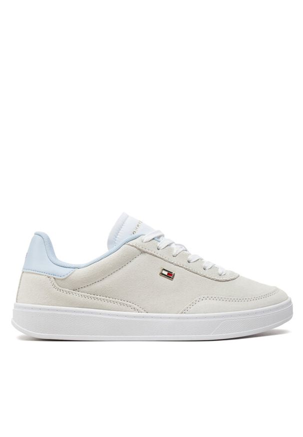 TOMMY HILFIGER - Tommy Hilfiger Sneakersy Heritage Court Sneaker FW0FW07890 Biały. Kolor: biały. Materiał: skóra, zamsz