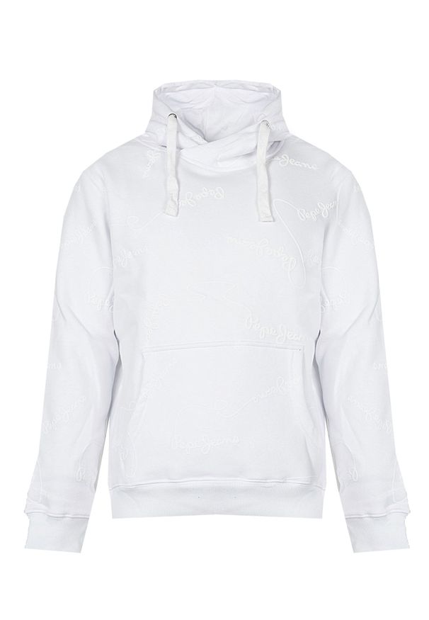 Pepe Jeans Bluza "Paimon" | PM582290 | Paimon | Mężczyzna | Biały. Okazja: na co dzień. Typ kołnierza: kaptur. Kolor: biały. Materiał: bawełna, poliester. Wzór: nadruk, aplikacja. Styl: casual