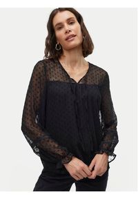 Vero Moda Bluzka Leah 10314692 Czarny Regular Fit. Kolor: czarny. Materiał: syntetyk