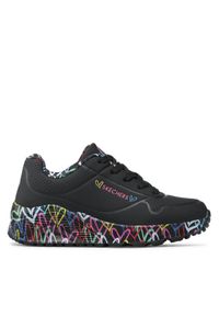 skechers - Skechers Sneakersy Uno Lite Lovely Luv 314976L/BKMT Czarny. Kolor: czarny