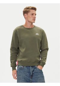 Alpha Industries Bluza Basic 188307 Zielony Regular Fit. Kolor: zielony. Materiał: bawełna