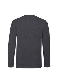 FRUIT OF THE LOOM - Koszulka Z Długim Rękawem Dla Dorosłych Unisex Valueweight Polycotton. Kolor: szary. Długość rękawa: długi rękaw. Długość: długie
