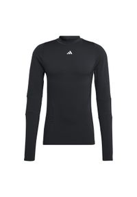 Adidas - Koszulka męska adidas Techfit COLD.RDY Long Sleeve. Kolor: wielokolorowy, biały, czarny. Długość rękawa: długi rękaw. Technologia: Techfit (Adidas). Sport: piłka nożna #1