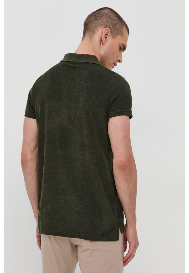 Brave Soul - Polo. Okazja: na co dzień. Typ kołnierza: polo. Kolor: zielony. Materiał: dzianina. Długość: krótkie. Styl: casual