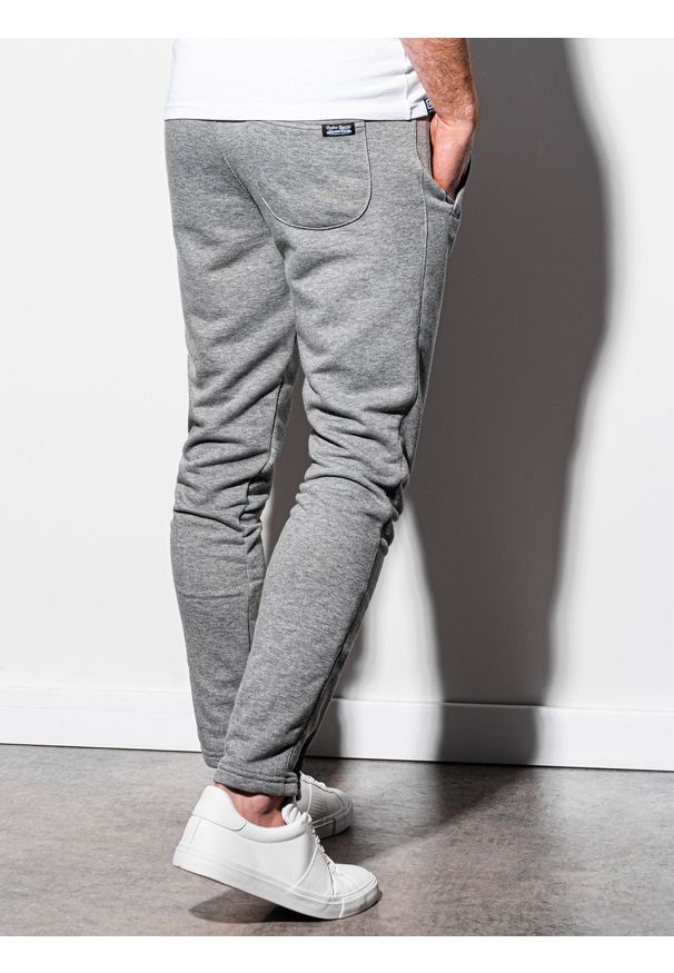 Szare spodnie Ombre Clothing klasyczne, melanż