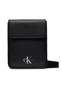Calvin Klein Jeans Saszetka Monogram Soft Phone Cb W/Gusset K50K511457 Czarny. Kolor: czarny. Materiał: skóra
