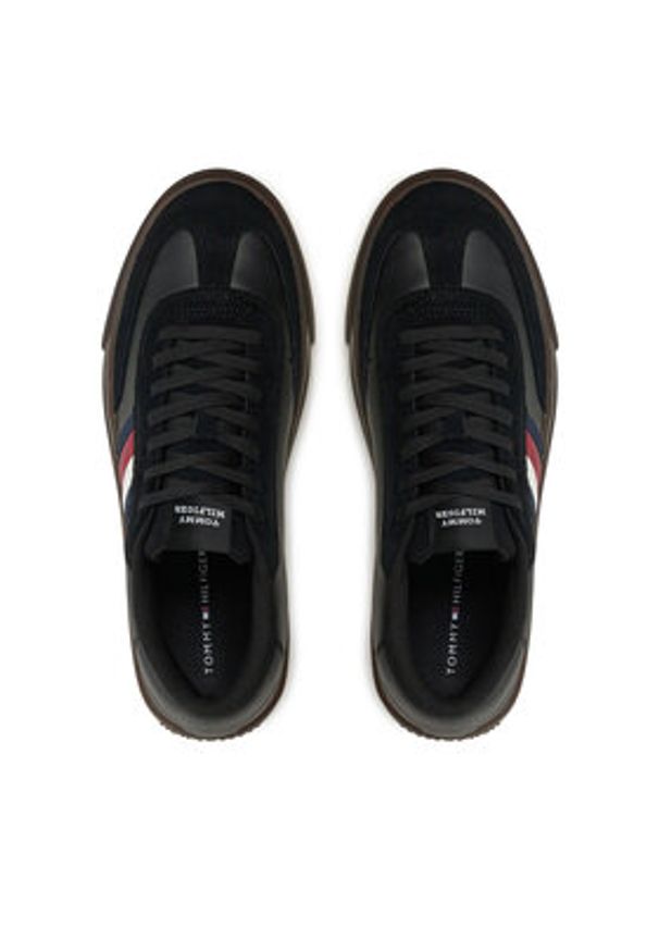 TOMMY HILFIGER - Tommy Hilfiger Sneakersy Cupset Terrace FM0FM05209 Czarny. Kolor: czarny. Materiał: skóra