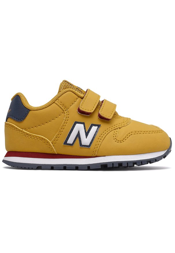 Buty New Balance IV500NGN – żółte. Okazja: na co dzień. Zapięcie: rzepy. Kolor: żółty. Materiał: syntetyk, zamsz, materiał. Szerokość cholewki: normalna