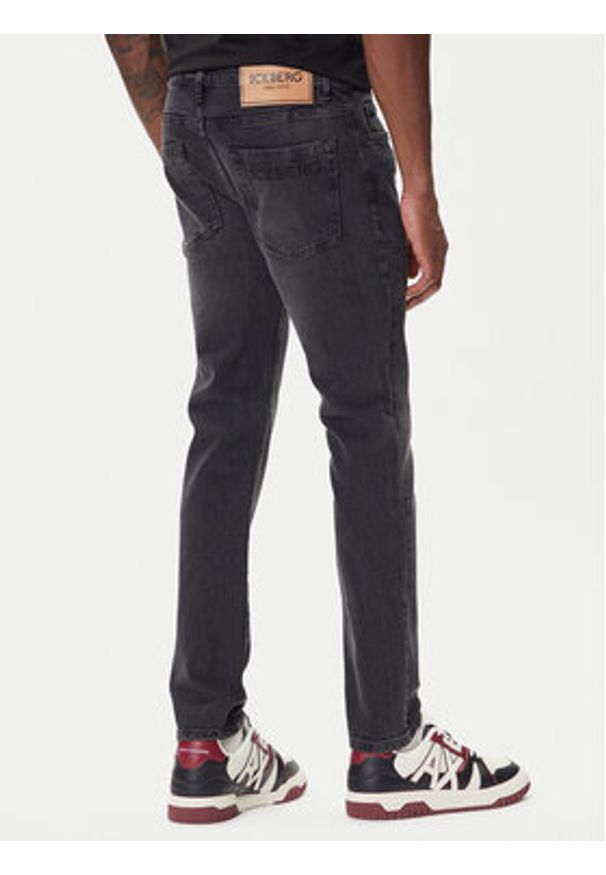 Iceberg Jeansy 20EI1P02SK16003 Czarny Slim Fit. Kolor: czarny