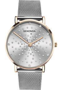 Zegarek Sekonda Zegarek damski SEK.40028 CYRKONIE srebrny. Kolor: srebrny #1