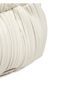 Calvin Klein Torebka Drawstring Plisse Crossbody LV04F3076G Biały. Kolor: biały. Materiał: skórzane #5