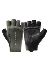 ROCKBROS - Rękawiczki rowerowe Rockbros wiosna/lato/jesień, krótkie palce. Kolor: zielony. Sezon: wiosna, jesień, lato. Sport: kolarstwo