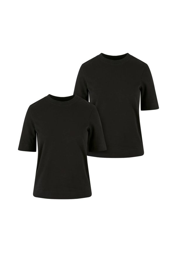 Urban Classics - Klasyczna Koszulka Damska (zestaw 2 Sztuk). Kolor: czarny. Sport: turystyka piesza