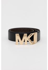 MICHAEL Michael Kors pasek skórzany dwustronny 554661 damski kolor czarny. Kolor: czarny. Materiał: skóra #1