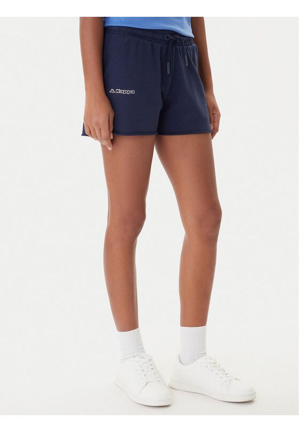 Kappa Szorty sportowe Fefra 351K2RW Granatowy Regular Fit. Kolor: niebieski. Materiał: bawełna