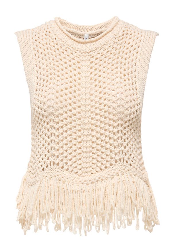 only - ONLY Top Kimmie 15365146 Beżowy Regular Fit. Kolor: beżowy. Materiał: syntetyk