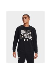 Under Armour - Bluza fitness męska UNDER ARMOUR Rival Terry Crew. Kolor: czarny. Sport: fitness