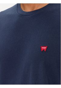 Wrangler T-Shirt Sign Off 112350434 Granatowy Regular Fit. Kolor: niebieski. Materiał: bawełna