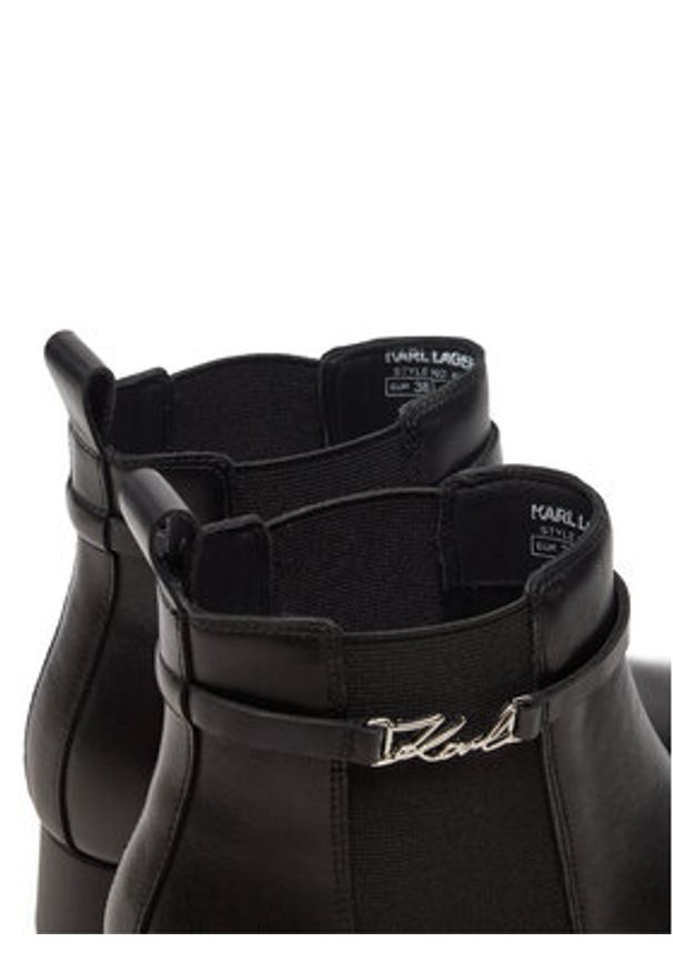 Karl Lagerfeld - KARL LAGERFELD Botki Bonnie KL30344 Czarny. Kolor: czarny. Materiał: skóra